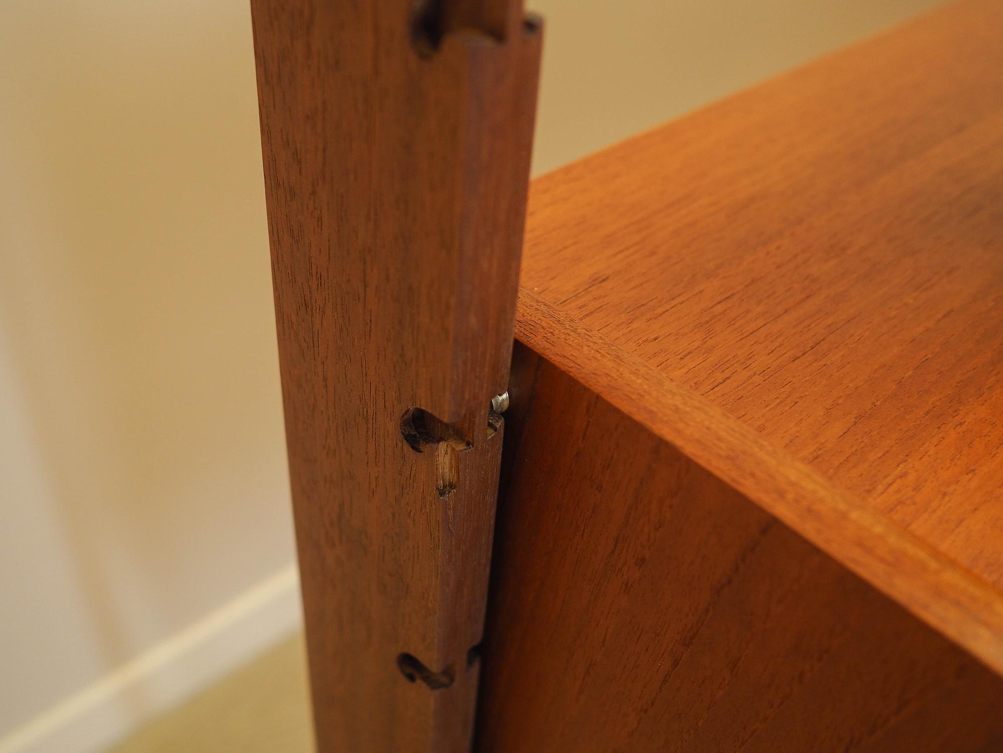 Modular teak shelving system 1960s 12