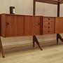 Modular teak shelving system 1960s 14