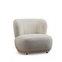Modern armchair bouclé white 1