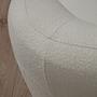 Modern armchair bouclé white 4