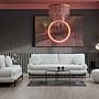 Modern armchair bouclé white 5