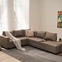 Aly Schlafsofa Récamiere Rechts Baumwolle Braun 0