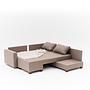 Aly Schlafsofa Récamiere Rechts Baumwolle Braun 8