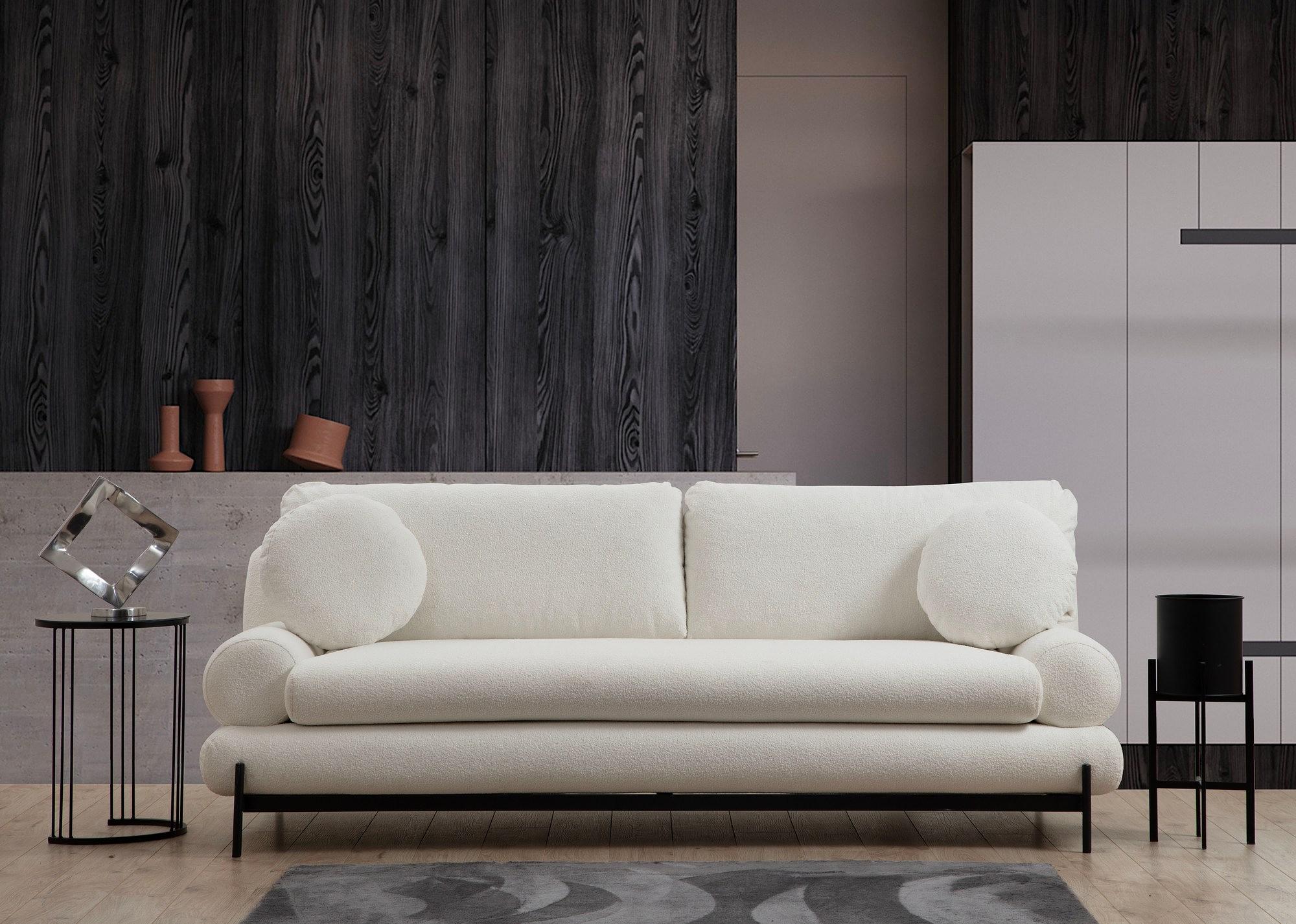 Modern sofa 3-seater cream 1