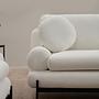 Modern sofa 2-seater White 3