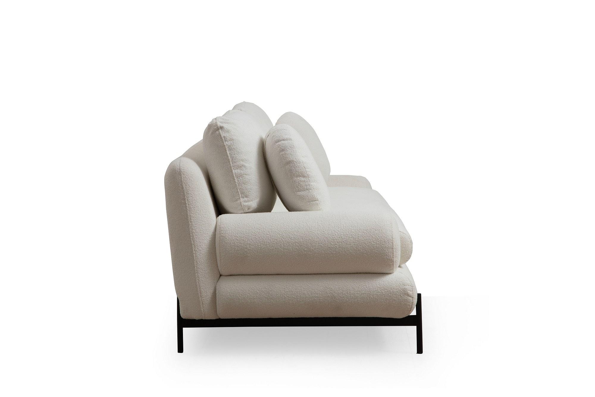 Modern sofa 2-seater White 7