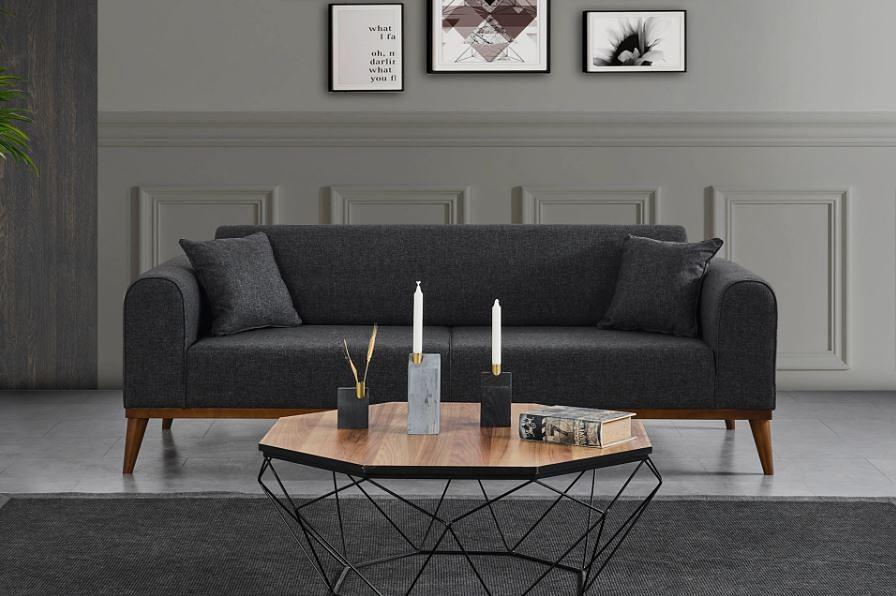 Cofi 3-Sitzer Schlafsofa Anthrazit 2