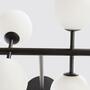 Ball lamp iron 6 glass lamps each 12cm diameter 2