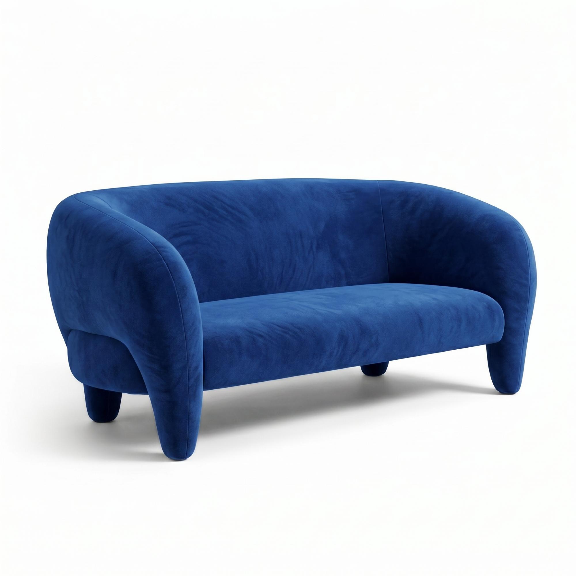 Jill Sofa 2,5-Sitzer Velour Lux Blue 0