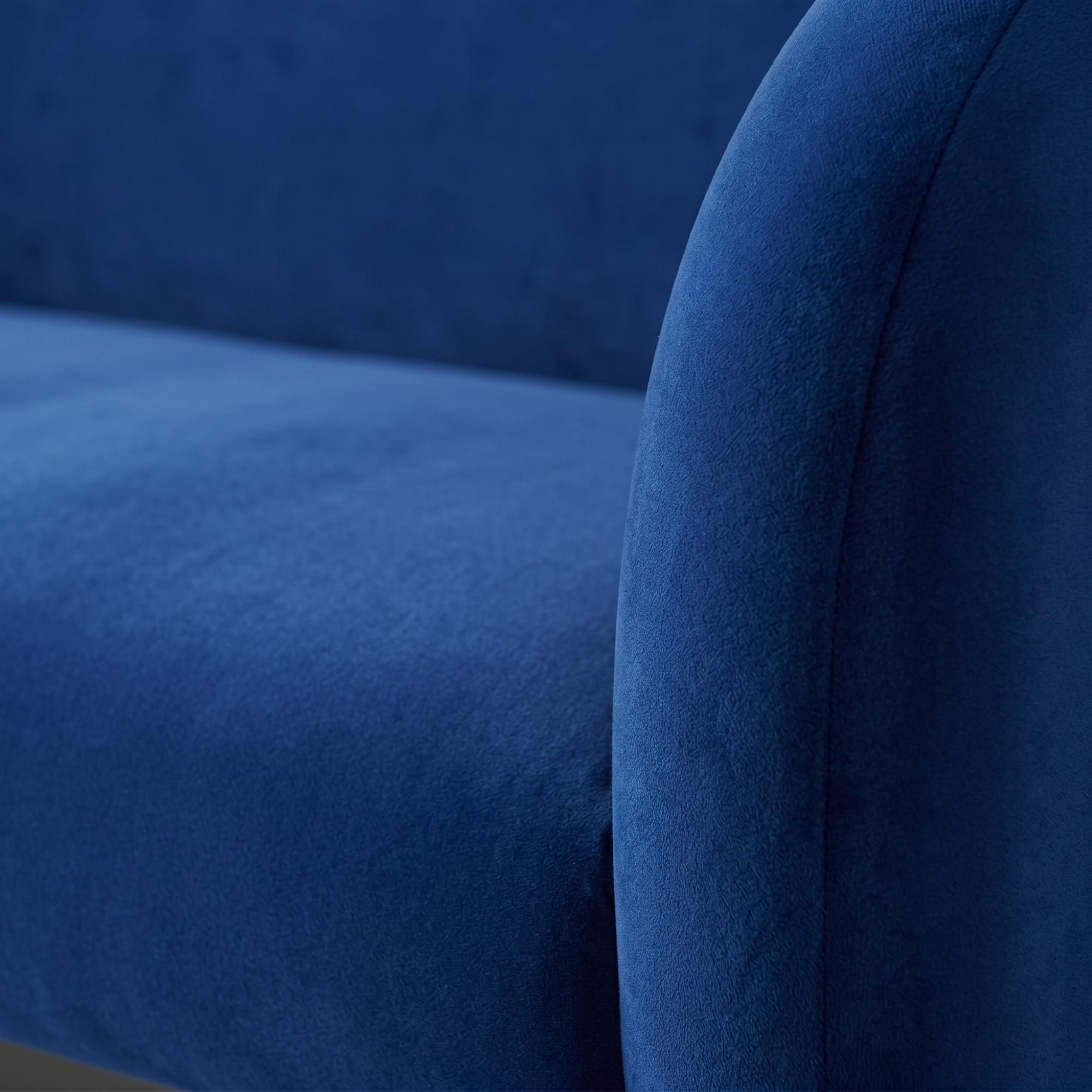 Jill Sofa 2,5-Sitzer Velour Lux Blue 3