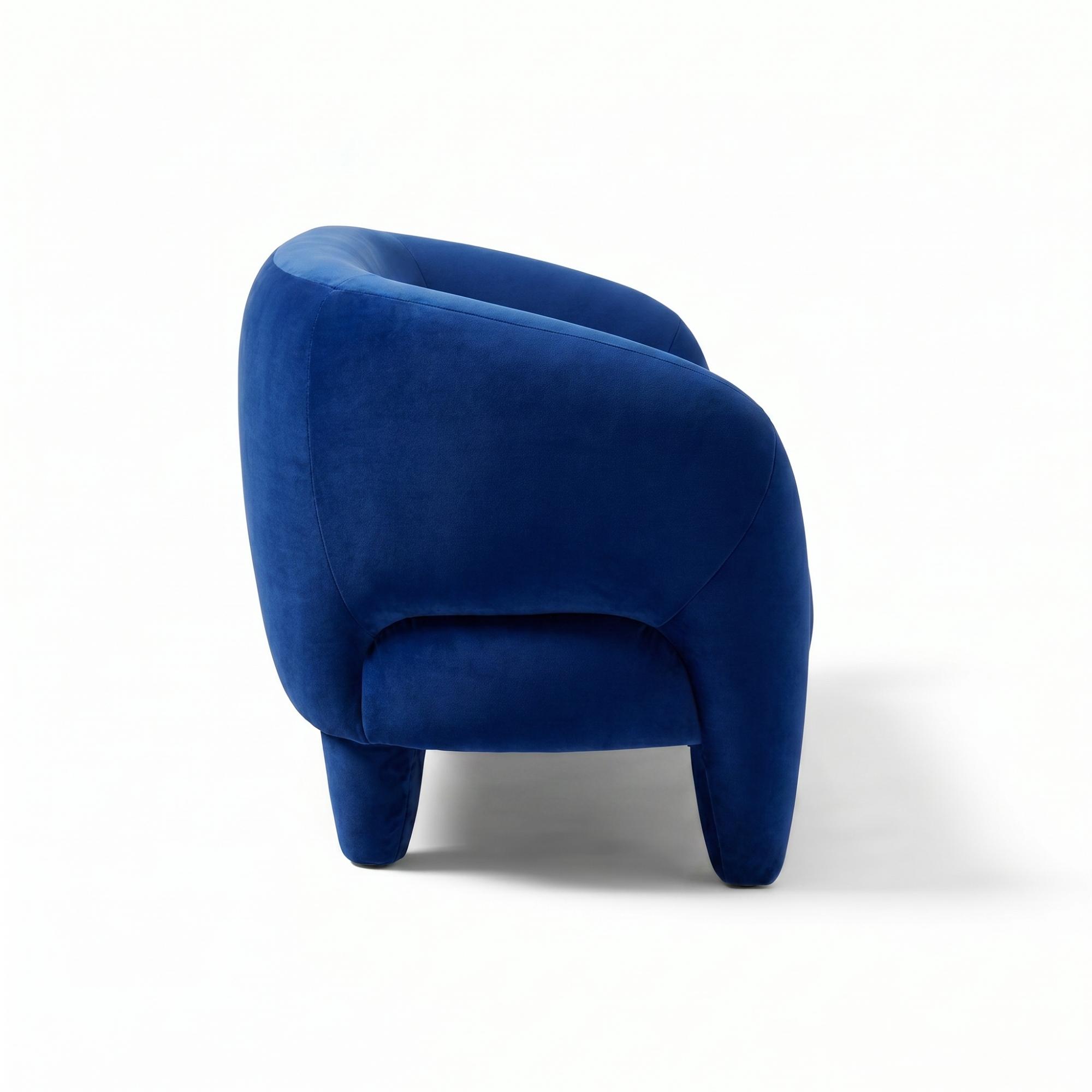 Jill Sofa 2,5-Sitzer Velour Lux Blue 4