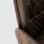 Armchair made of microfiber and steel Brown 5