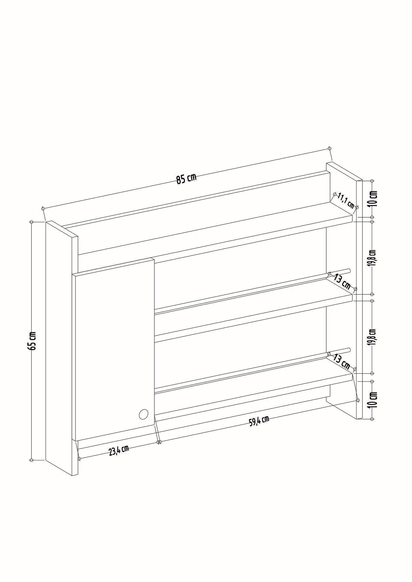 Knerr Shelf Wood Veneer White 7