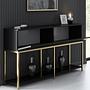 Lord Konsole Holzfurnier Schwarz Gold 0