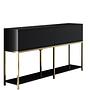 Lord Konsole Holzfurnier Schwarz Gold 1