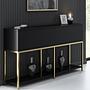 Lord Console Black Gold Wood Veneer 4