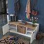 P2 Garderobe Holzfurnier Weiß 5