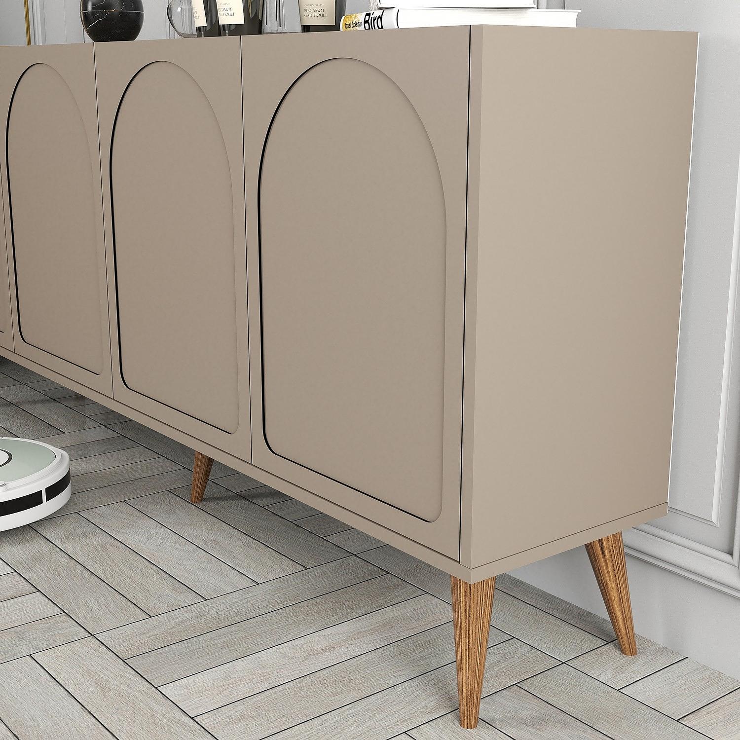Lyon 81 Console Walnut Wood Veneer 4