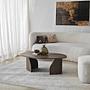 Rock Coffee Table Walnut Look Brown 4
