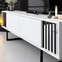 Chrome Line TV-Schrank Holzfurnier Weiß Schwarz 4