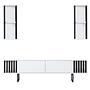 Chrome Line TV cabinet Wood veneer White Black 7