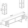 Chrome Line TV cabinet Wood veneer White Black 9