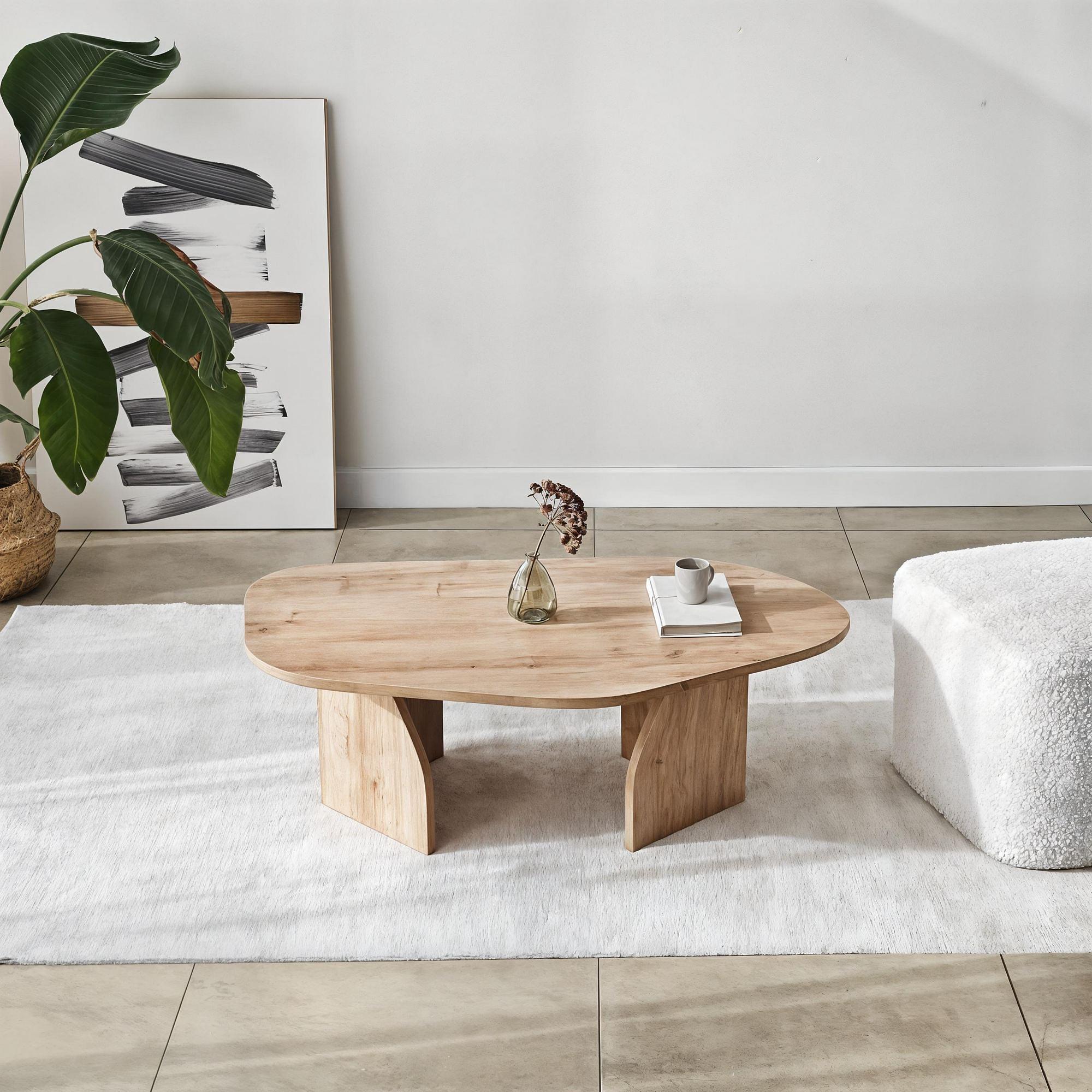 Rock Couchtisch Eichen-Optik Braun 3