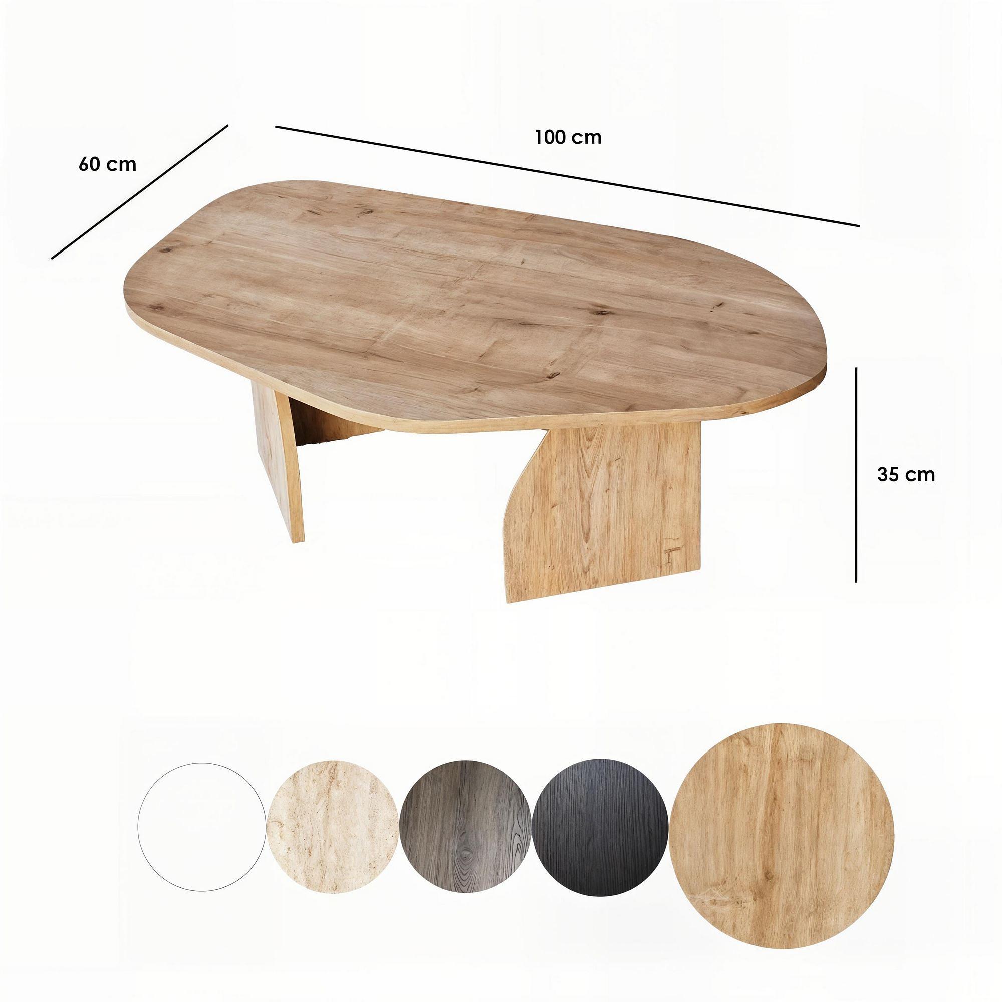 Rock Couchtisch Eichen-Optik Braun 9