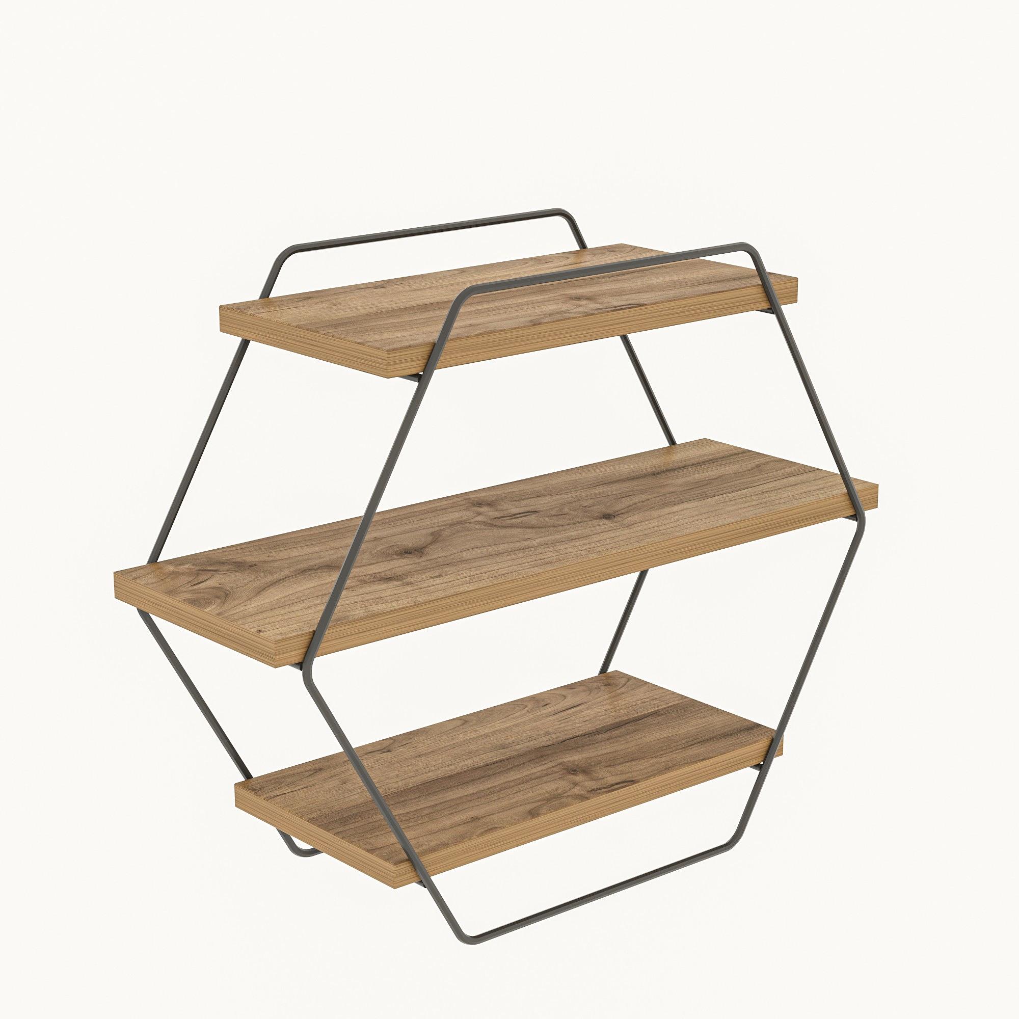 Azra Wall shelf wood veneer 2
