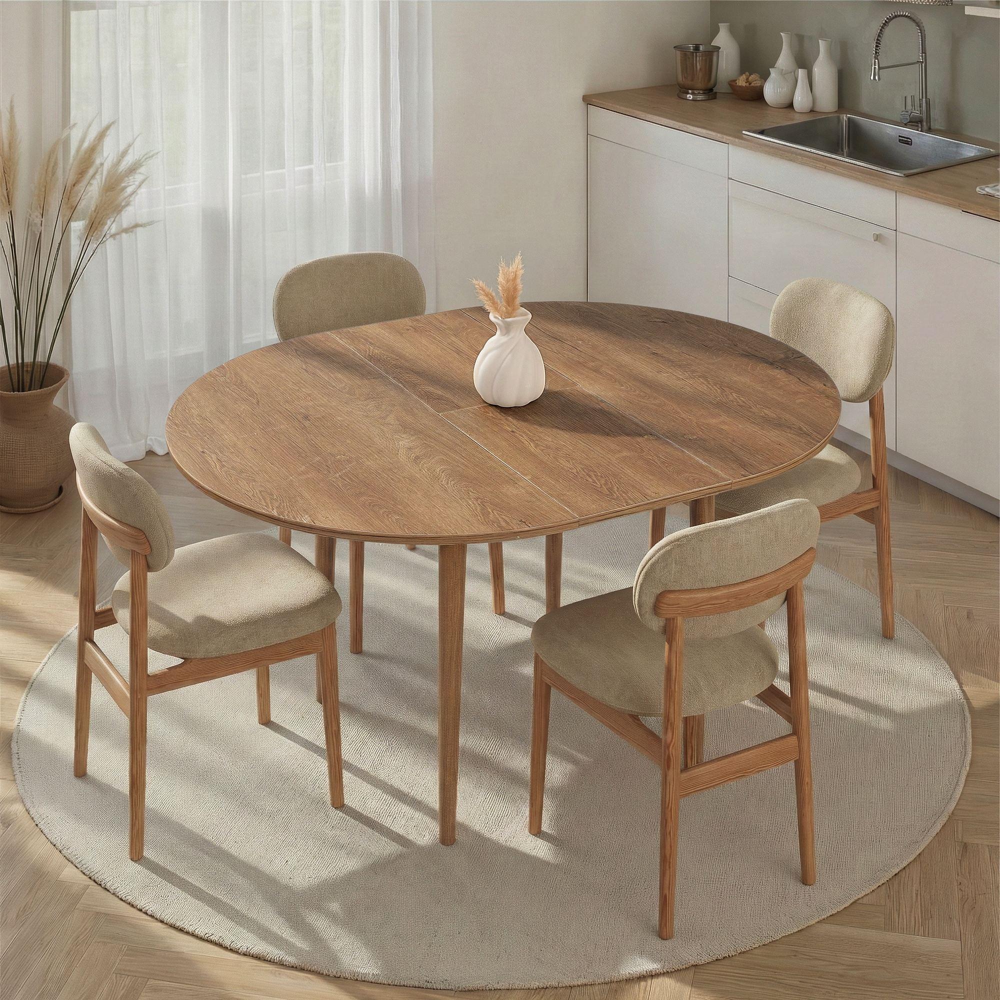 Viona Table Extendable Brown Ø 100cm 0