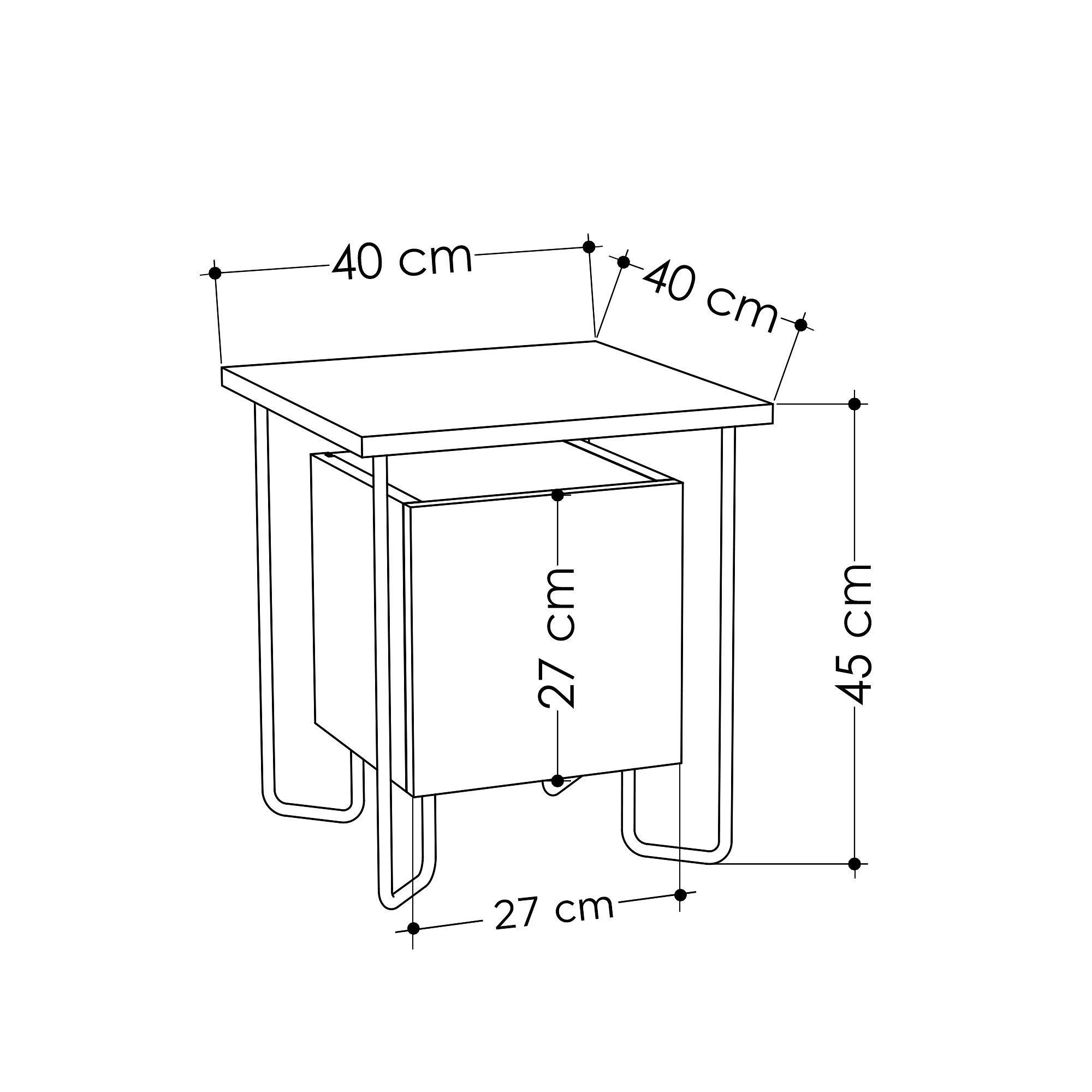 Acres Nightstand Wood Veneer Dark Brown 4