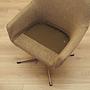 Vintage Stuhl Metall Textil Braun 1970er Jahre  14