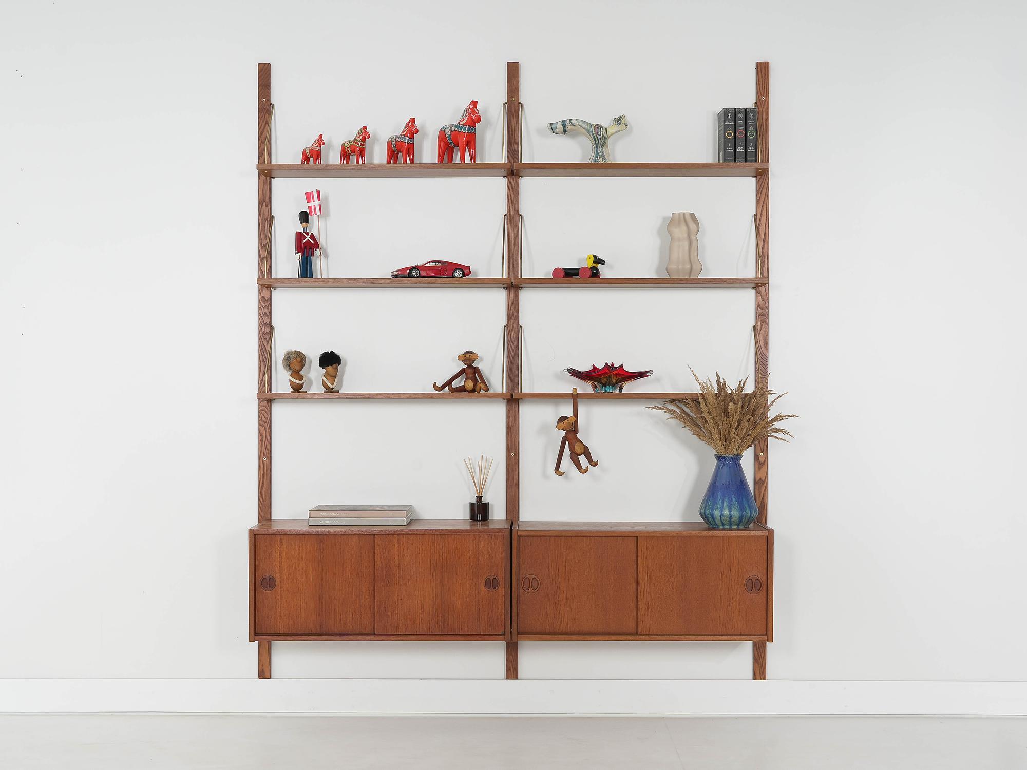Teak shelving system 1960s 1
