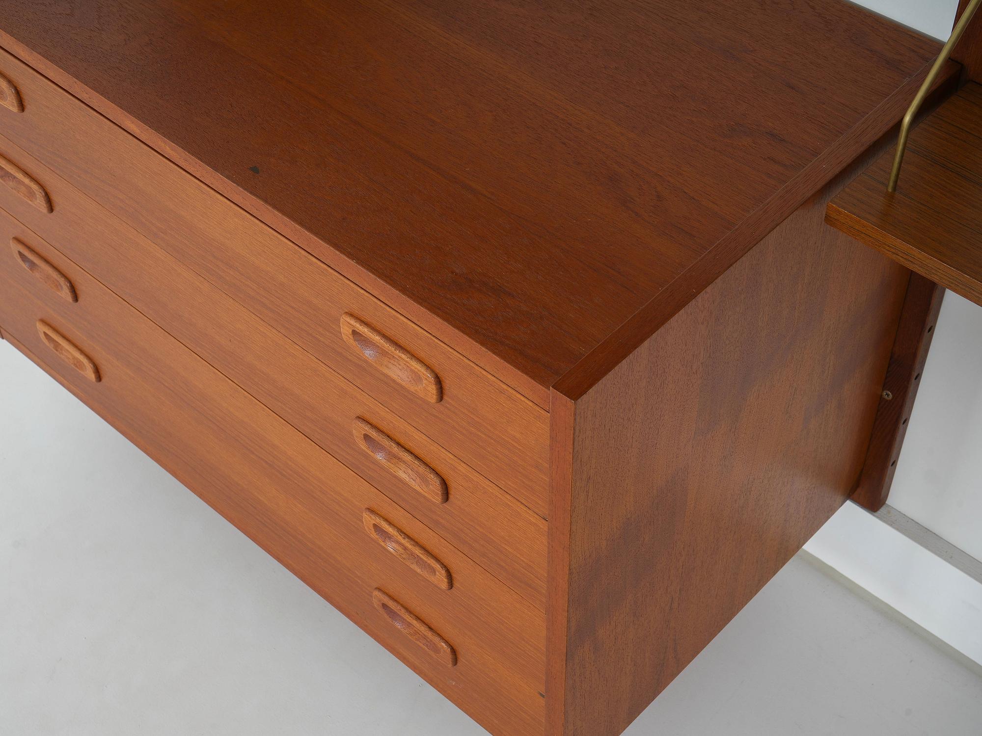 Teak Bookshelf PS System 1960s 9