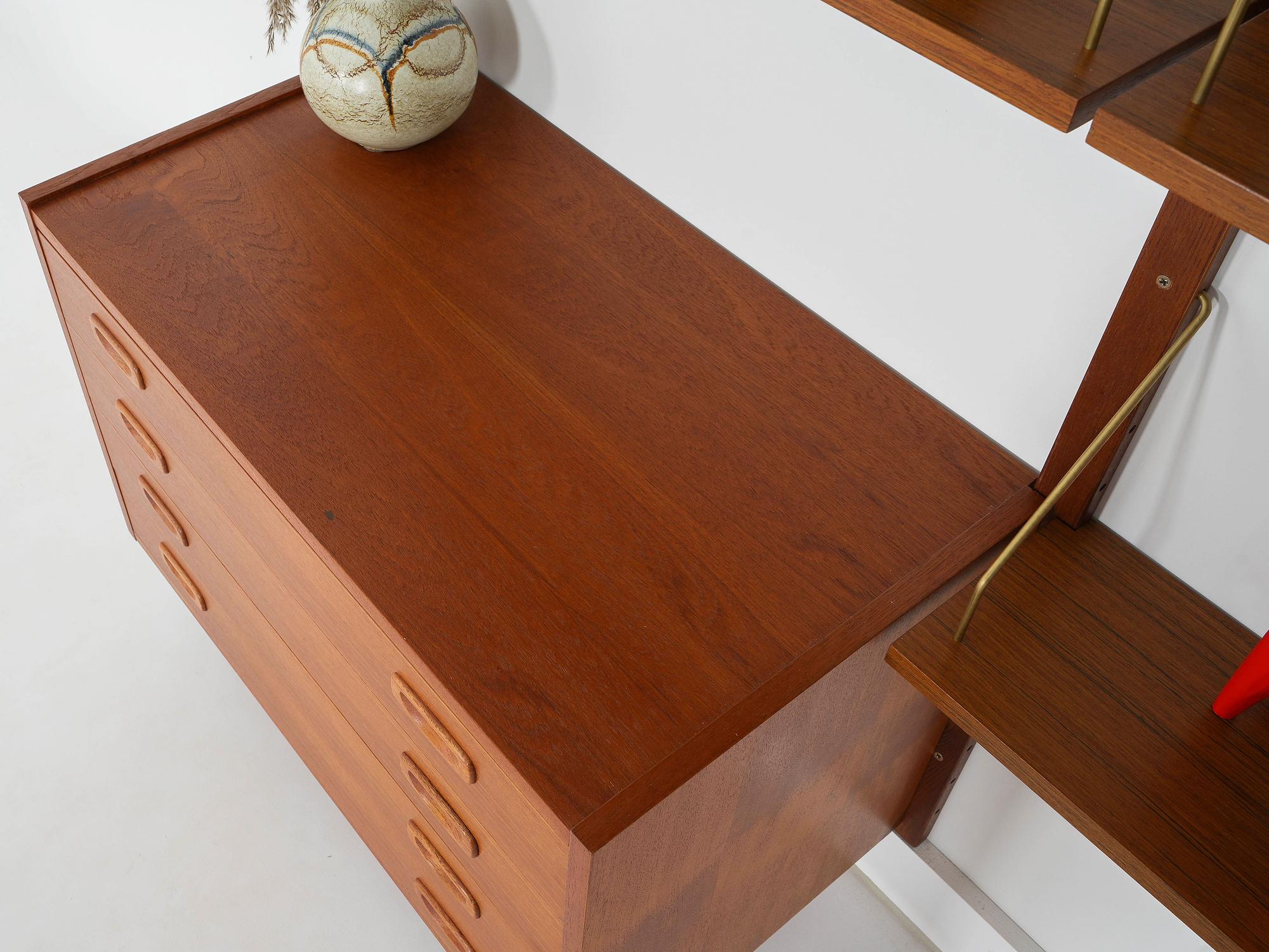 Teak Bookshelf PS System 1960s 8
