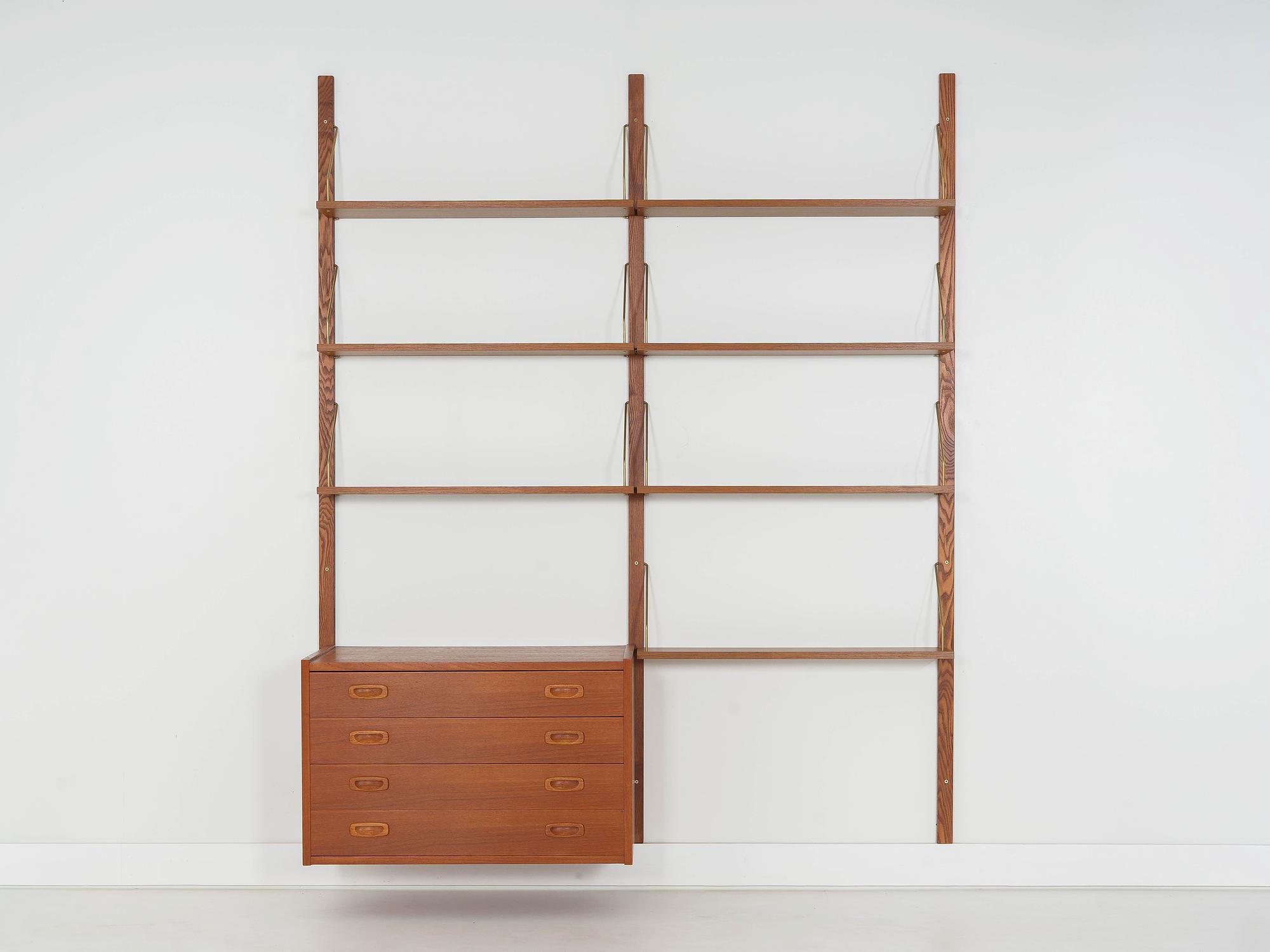 Teak-Bücherregal PS System 1960er Jahre  1