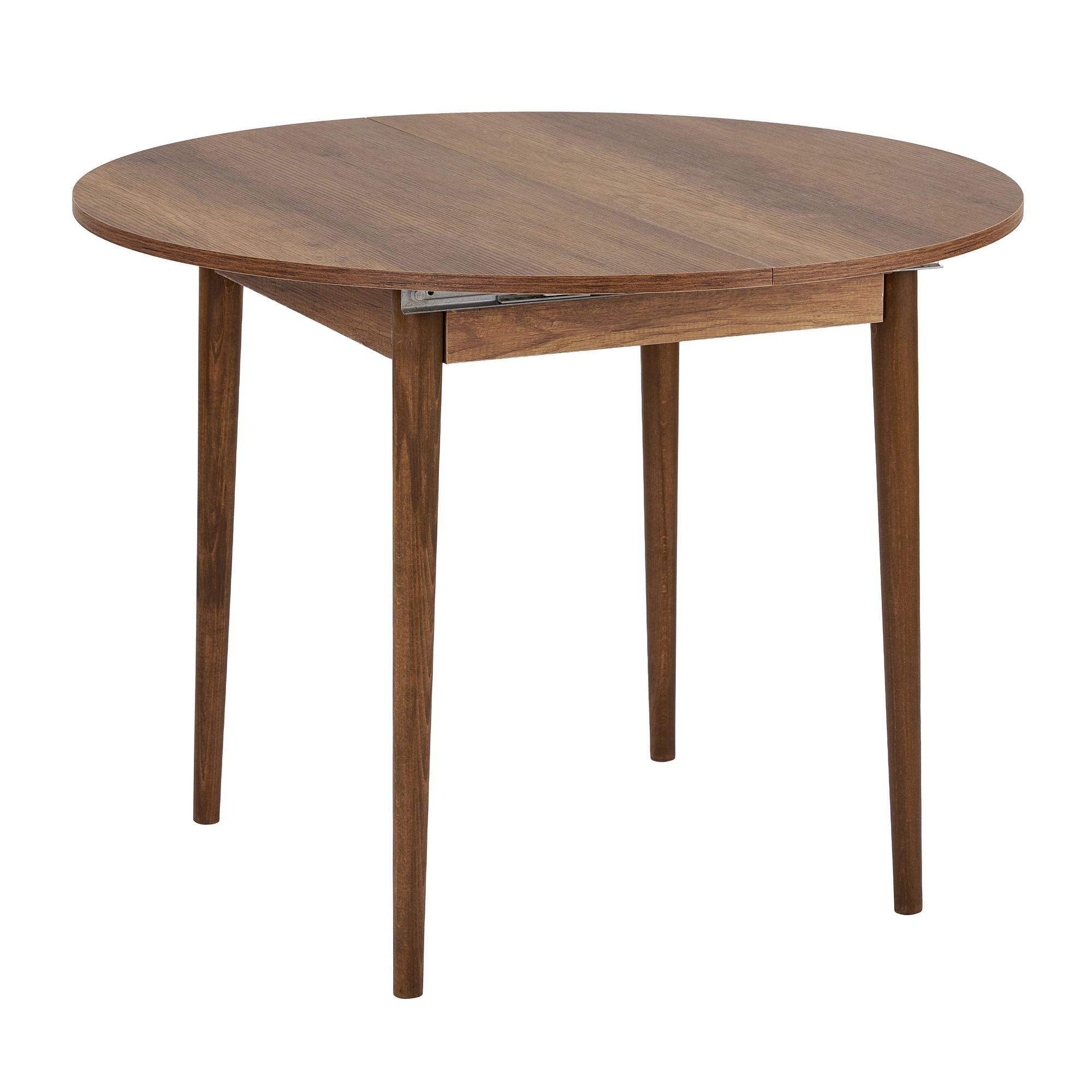 Viona Tisch Ausziehbar Walnuss-Optik Braun Ø 100cm 1