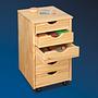 Rollcontainer Nils Kiefer natur Echtholz 2