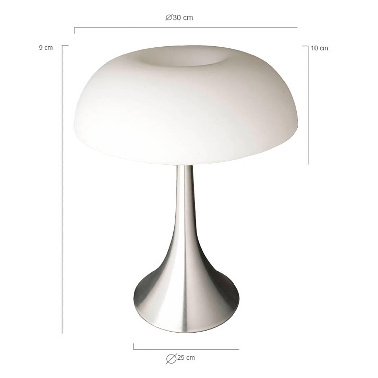 Tischleuchte Ancilla Typ G Milchglas / Aluminium 1-flammig 3