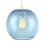 Pendelleuchte Rita Glas / Eisen 1-flammig Blau 0