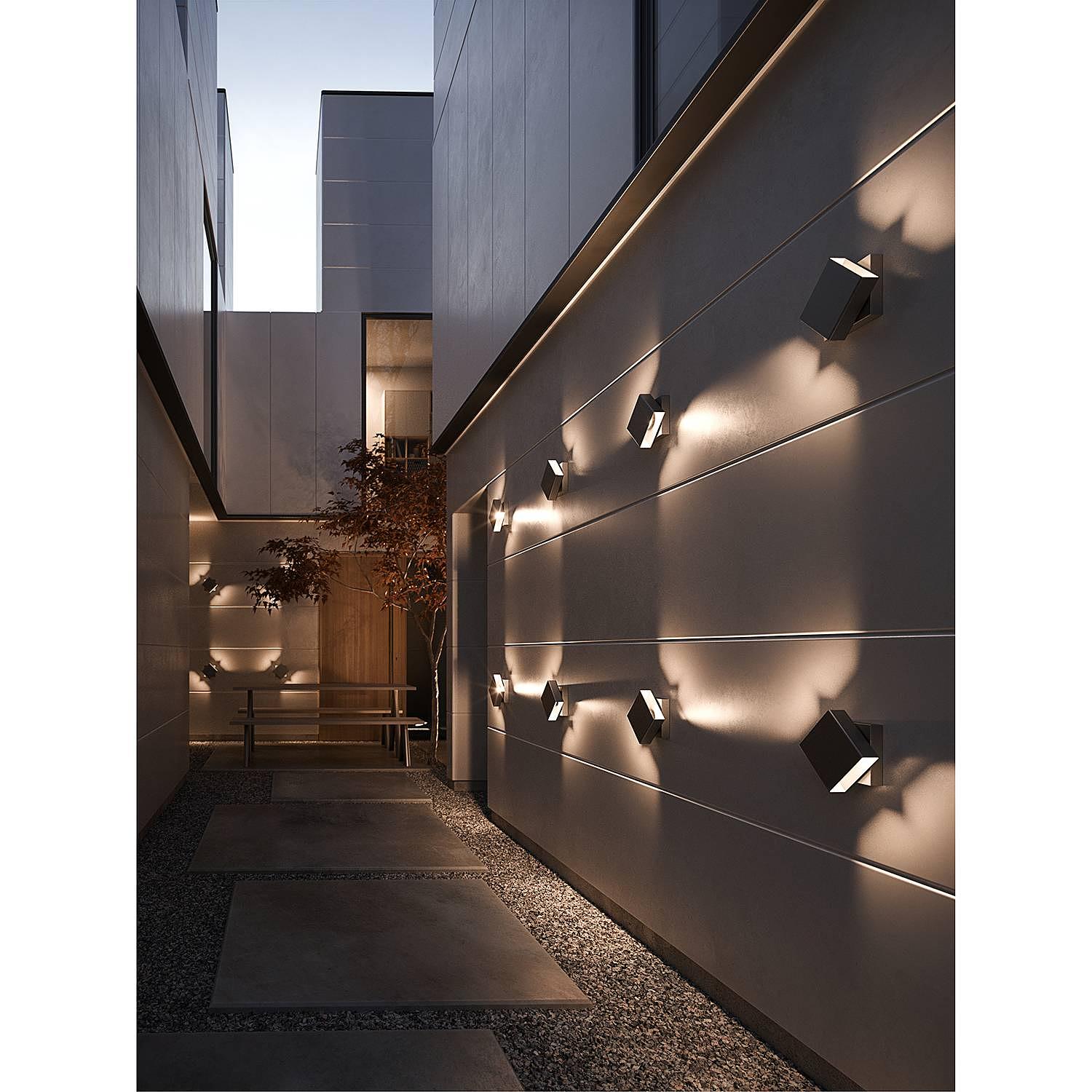 LED-Wandleuchte Turn Aluminium 2-flammig Schwarz 4