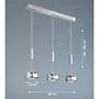 LED-Pendelleuchte Carov I Eisen 3-flammig 4
