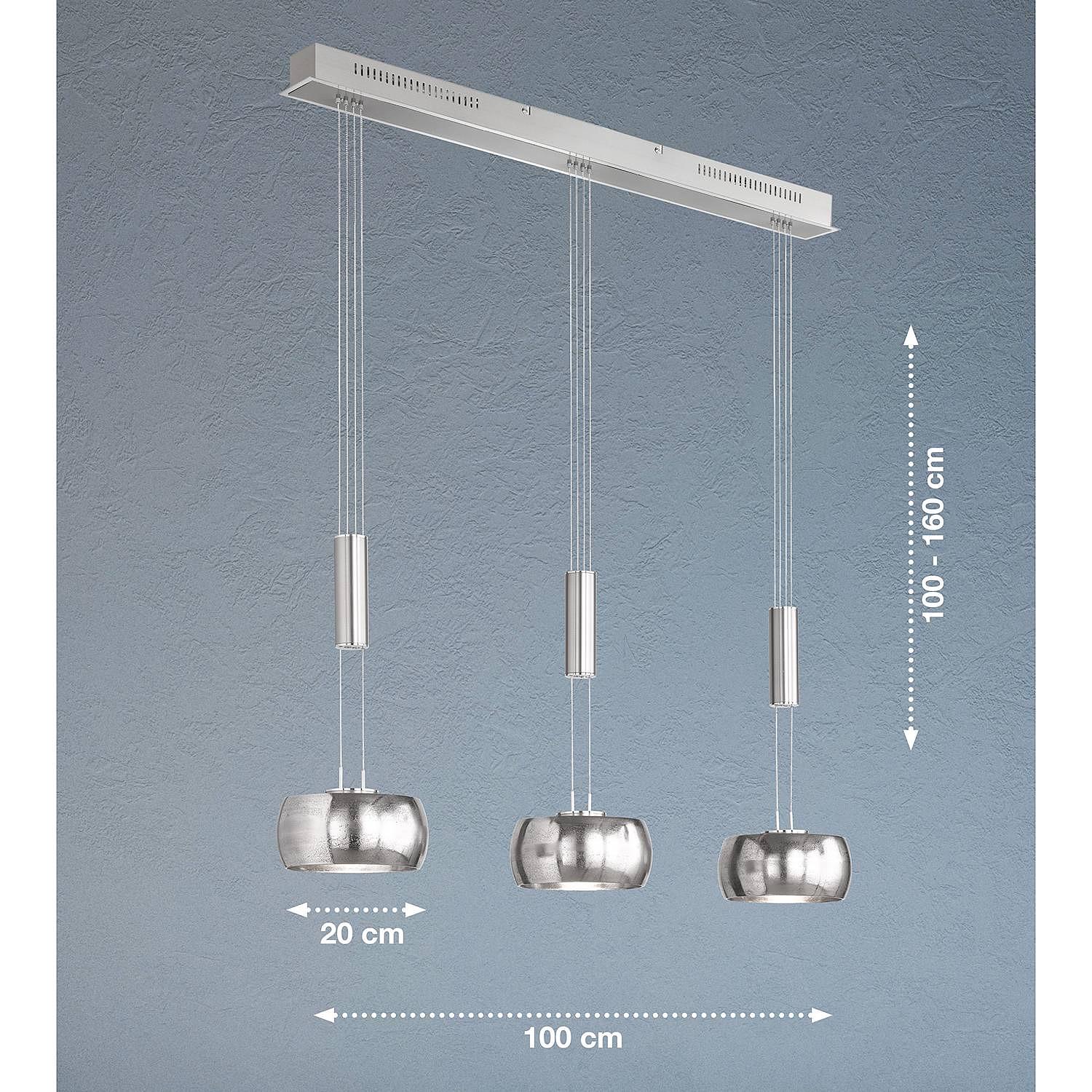 LED-Pendelleuchte Carov I Eisen 3-flammig 4
