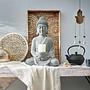 Kerzenhalter BUDDHA Kaolinit / Steinpulver Grau Höhe: 46 cm 2