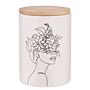 Dose Line Art QUEEN IT II Steinzeug Bambus Silikon 0