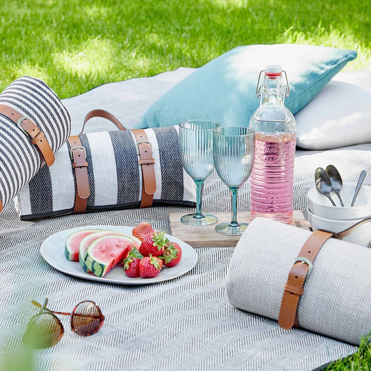 Picknickdecke WANDERLUST Polyacryl / Polyester Schwarz 2
