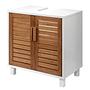 Waschbeckenunterschrank WHITE SANDS Bambus Natur / Weiß 1