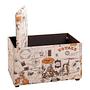 Sitztruhe Burbage MDF / Mischgewebe Beige 1