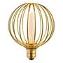 LED-Leuchtmittel Globe Klarglas / Stahl Gold 0
