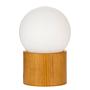 Table lamp Woody Shine real wood veneer / opal glass ash 4